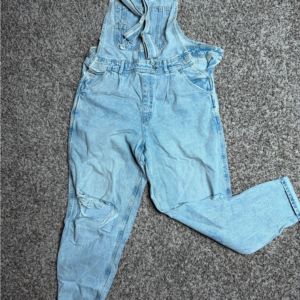Light Blue Denim Overalls
